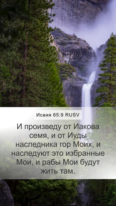 Исаия 65:9 RUSV Bible Verse Image