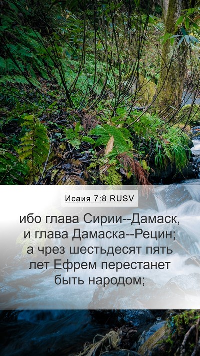Исаия 7:8 RUSV Bible Verse Image