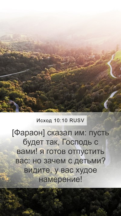 Исход 10:10 RUSV Mobile Phone Wallpaper - [Фараон] сказал им: пусть - Mobile Bible Verse Wallpaper