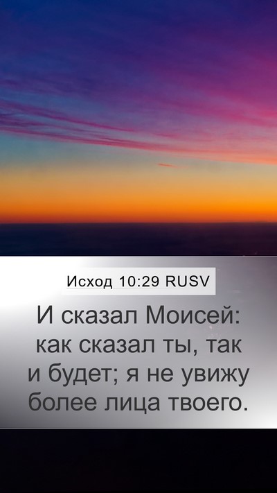 Исход 10:29 RUSV Mobile Phone Wallpaper - И сказал Моисей: как сказал - Mobile Bible Verse Wallpaper