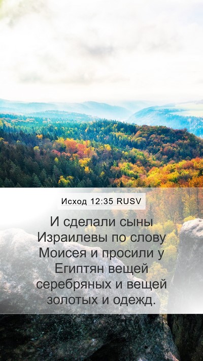 Исход 12:35 RUSV Bible Verse Image