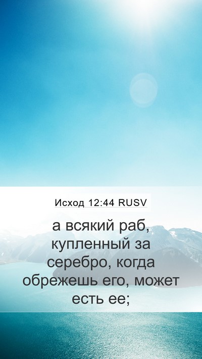 Исход 12:44 RUSV Bible Verse Image