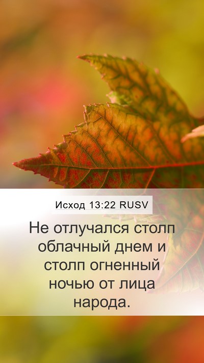 Исход 13:22 RUSV Mobile Phone Wallpaper - Не отлучался столп - Mobile Bible Verse Wallpaper