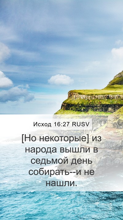 Исход 16:27 RUSV Bible Verse Image