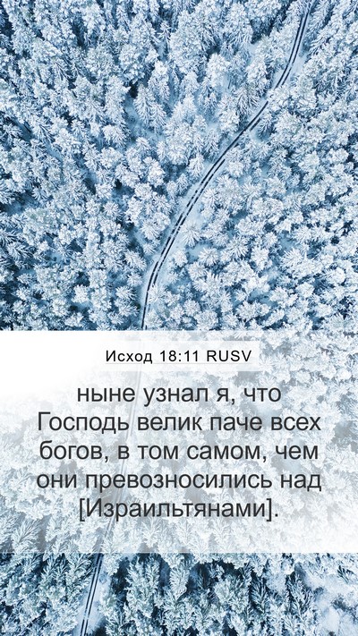Исход 18:11 RUSV Bible Verse Image