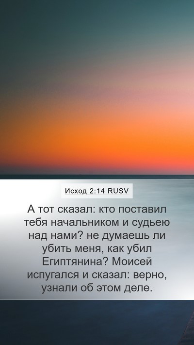 Исход 2:14 RUSV Bible Verse Image