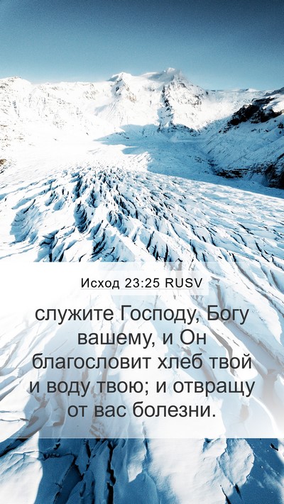 Исход 23:25 RUSV Bible Verse Image