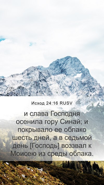 Исход 24:16 RUSV Bible Verse Image