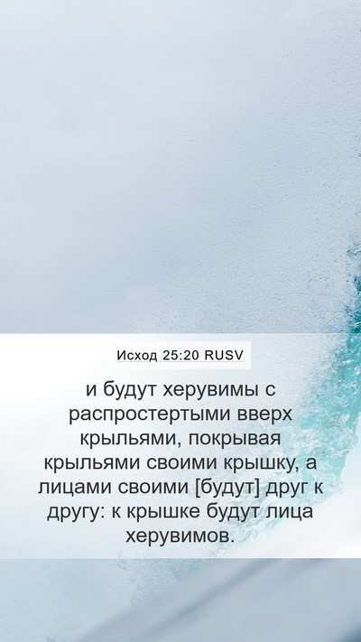 Исход 25:20 RUSV Bible Verse Image