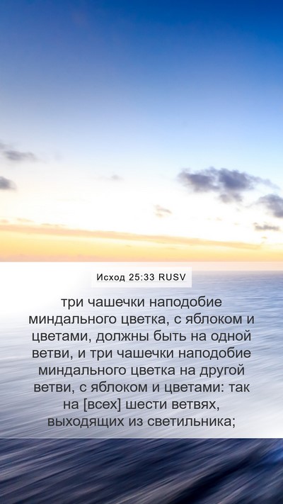 Исход 25:33 RUSV Bible Verse Image