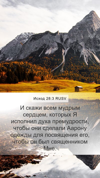 Исход 28:3 RUSV Bible Verse Image