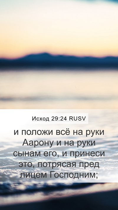 Исход 29:24 RUSV Bible Verse Image