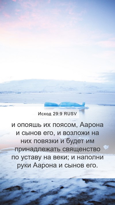 Исход 29:9 RUSV Bible Verse Image