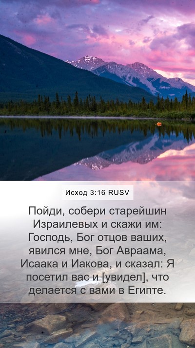 Исход 3:16 RUSV Bible Verse Image