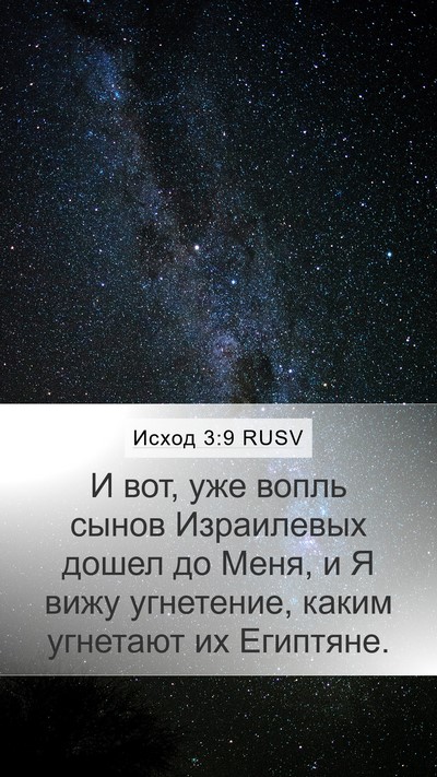 Исход 3:9 RUSV Bible Verse Image