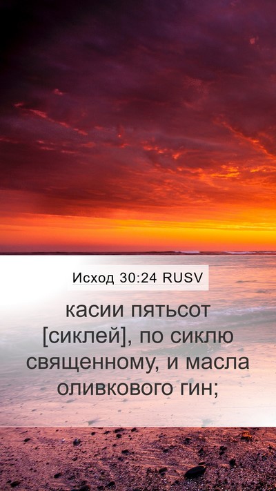 Исход 30:24 RUSV Bible Verse Image