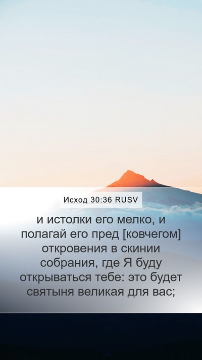 Исход 30:36 RUSV Bible Verse Image