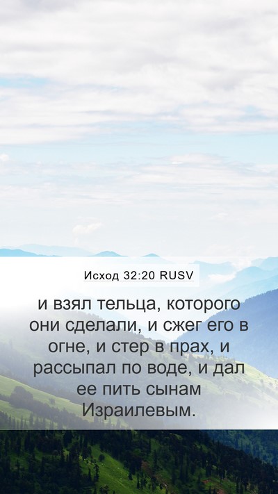 Исход 32:20 RUSV Bible Verse Image