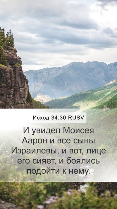Исход 34:30 RUSV Bible Verse Image