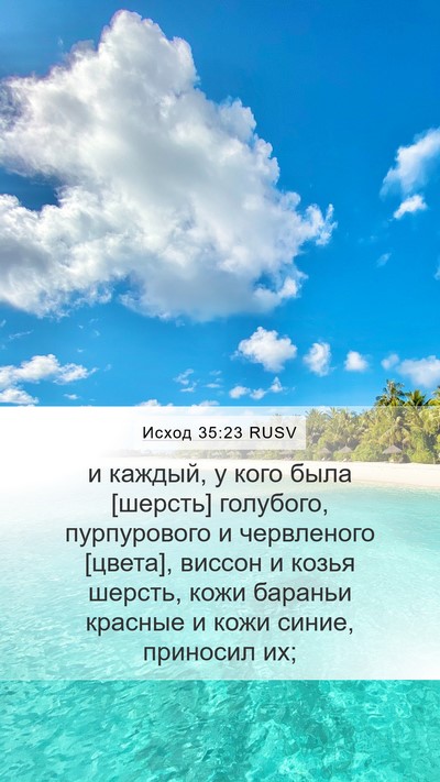 Исход 35:23 RUSV Bible Verse Image