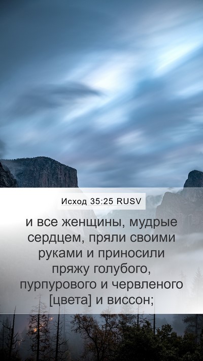 Исход 35:25 RUSV Bible Verse Image