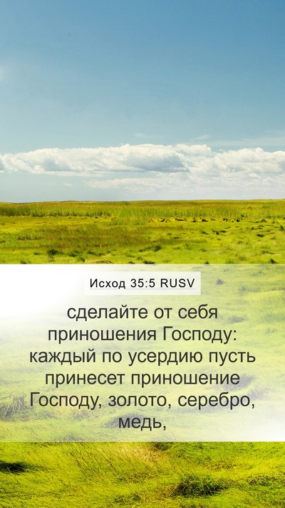 Исход 35:5 RUSV Bible Verse Image