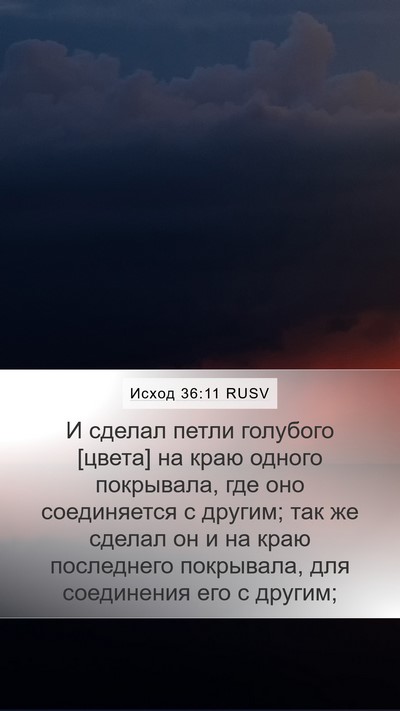 Исход 36:11 RUSV Bible Verse Image