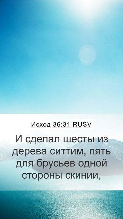 Исход 36:31 RUSV Bible Verse Image