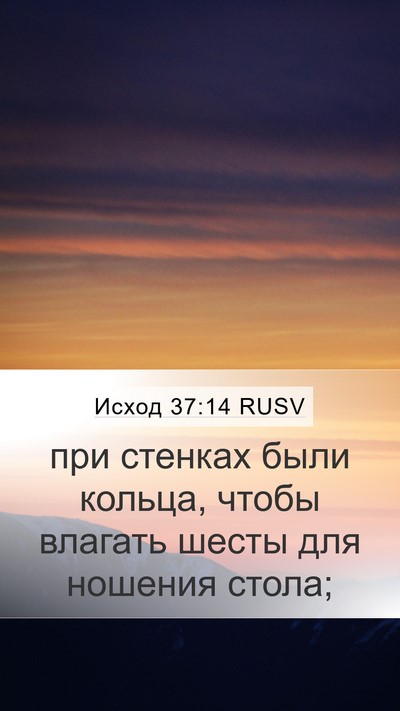 Исход 37:14 RUSV Mobile Phone Wallpaper - при стенках были кольца, - Mobile Bible Verse Wallpaper