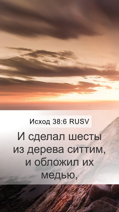 Исход 38:6 RUSV Mobile Phone Wallpaper - И сделал шесты из дерева - Mobile Bible Verse Wallpaper