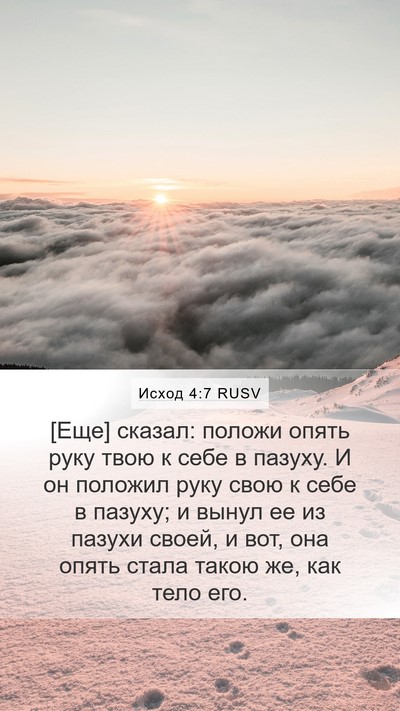 Исход 4:7 RUSV Bible Verse Image