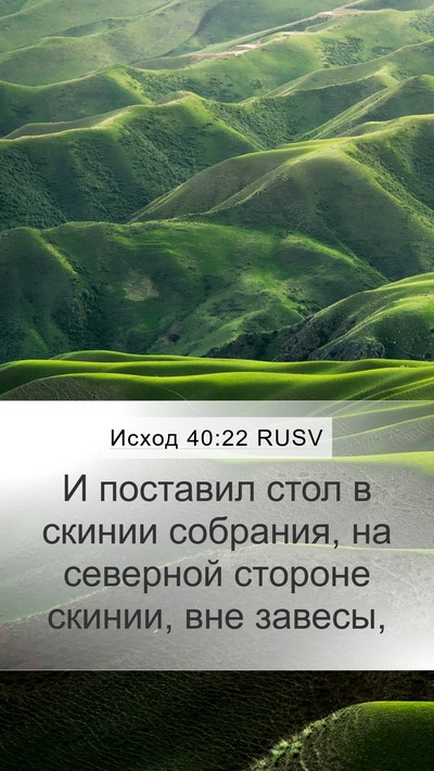 Исход 40:22 RUSV Bible Verse Image