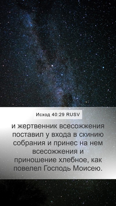 Исход 40:29 RUSV Bible Verse Image