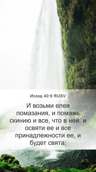 Исход 40:9 RUSV Bible Verse Image