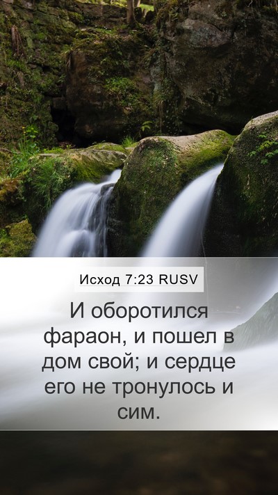 Исход 7:23 RUSV Mobile Phone Wallpaper - И оборотился фараон, и - Mobile Bible Verse Wallpaper