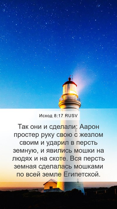 Исход 8:17 RUSV Bible Verse Image