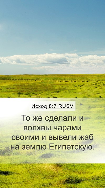 Исход 8:7 RUSV Mobile Phone Wallpaper - То же сделали и волхвы - Mobile Bible Verse Wallpaper