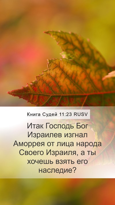Книга Судей 11:23 RUSV Bible Verse Image
