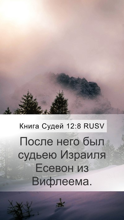 Книга Судей 12:8 RUSV Mobile Phone Wallpaper - После него был судьею - Mobile Bible Verse Wallpaper