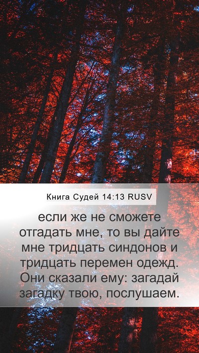 Книга Судей 14:13 RUSV Mobile Phone Wallpaper - если же не сможете - Mobile Bible Verse Wallpaper