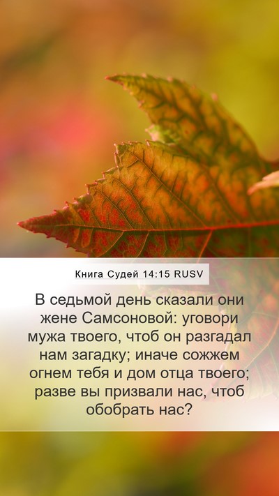 Книга Судей 14:15 RUSV Bible Verse Image