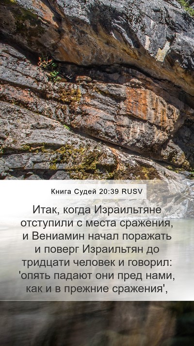 Книга Судей 20:39 RUSV Bible Verse Image