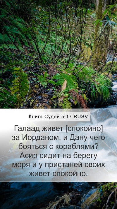 Книга Судей 5:17 RUSV Mobile Phone Wallpaper - Галаад живет [спокойно] за - Mobile Bible Verse Wallpaper