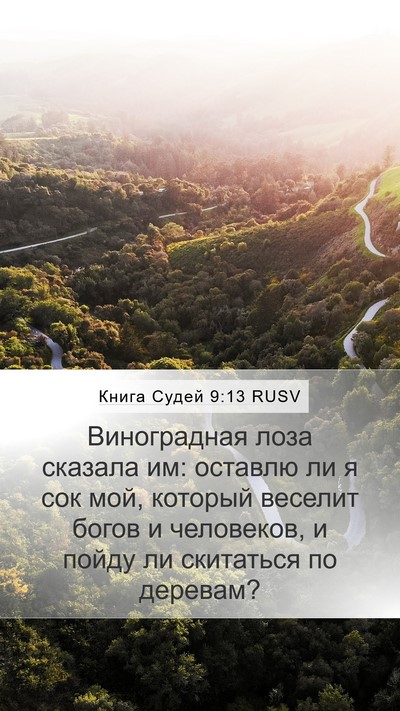 Книга Судей 9:13 RUSV Mobile Phone Wallpaper - Виноградная лоза сказала - Mobile Bible Verse Wallpaper