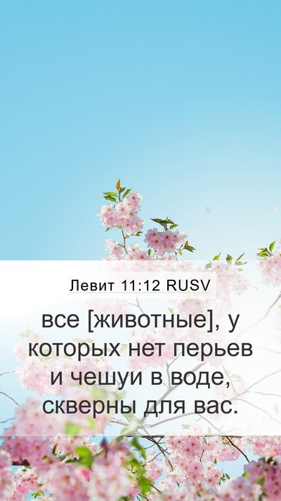 Левит 11:12 RUSV Mobile Phone Wallpaper - все [животные], у которых - Mobile Bible Verse Wallpaper