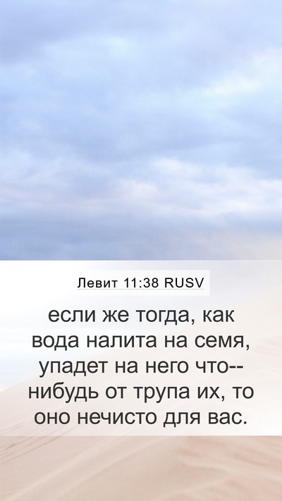 Левит 11:38 RUSV Bible Verse Image