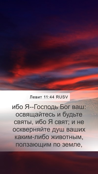 Левит 11:44 RUSV Bible Verse Image