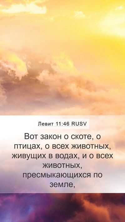 Левит 11:46 RUSV Bible Verse Image