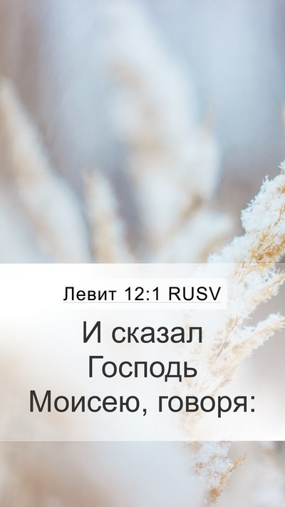 Левит 12:1 RUSV Bible Verse Image