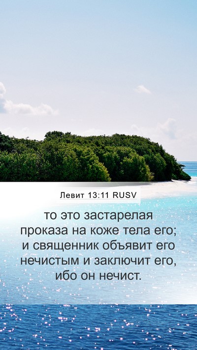 Левит 13:11 RUSV Mobile Phone Wallpaper - то это застарелая проказа - Mobile Bible Verse Wallpaper